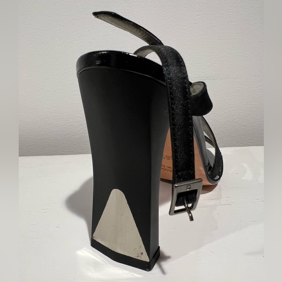 Giorgio Fabiani Black Leather Strappy Heels US 6 EU 36 1/2 made in Italy 🇮🇹 - Picture 6 of 9